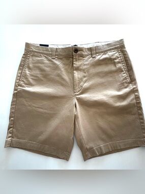 J. Crew Flat-Front Chino Shorts in Khaki